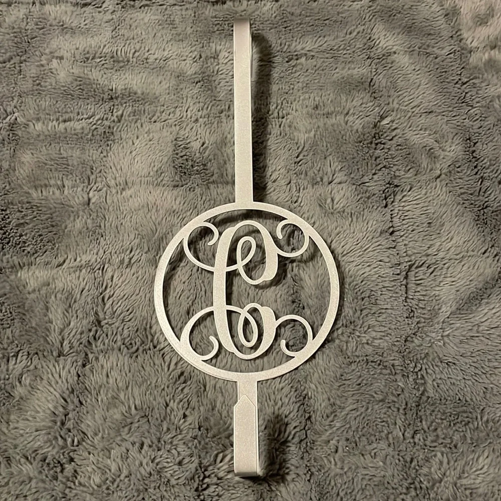 Initial C wreath door hanger